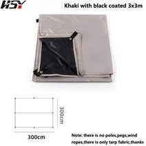 UPF50 + 방수 PU5000MM 를 가진 옥외 야영 천막, 03 3x3m C