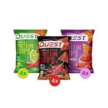 퀘스트 뉴트리션 Quest Nutrition 토르티야 스타일 프로틴 칩 스파이시 버라이어티 팩 Chili Lime 핫 & 스파이시 & 스파이시 스위트 Chili 12개 (3 Eac