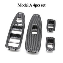 자동차 인테리어 도어 탄소 섬유 윈도우 리프트 스위치 버튼 패널 커버 bmw 호환 1 3 4 시리즈 F20 F30 F31 F34 F35 51417289346, [05] Model A 4pcs set