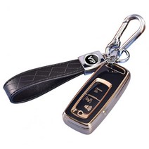 자동차머플러튜닝 머플러팁 배기팁 스타일리시 오토바이 열쇠 고리 키 체인 케이스 부드러운 내마모성, 1.Black - A