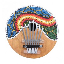 칼림바 엄지 피아노 7 키 컬러 드로잉 코코넛 쉘 Mbira 자연 미니 키보드 악기 윈디, 협동사