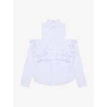 (정식매장판) GIAMBATTISTA VALLI 22SS NEW 지암바티스타발리 여성 포프라인 오프숄더 블라우스 (22SSSVTE1179-40POP 1100) 화이트