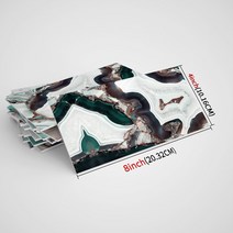 자체 접착 벽지 껍질과 스틱 패널 스티커 비닐 폼 장식 backsplash 파란색 대리석 타일 4quot x 8quot 주방 백스플래시, 4x8inchx64pcs, sjm08
