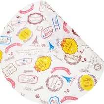 스탬프 컬러링 인쇄 유산지 왁스페이퍼 샌드위치 베이킹 포장 20매입, 20매