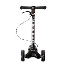 MIKOU 키즈 어린이 접이식 킥보드, 블랙