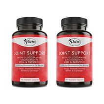 Pure By Nature 글루코사민 콘드로이친 터메릭 MSM 보스웰리아 관절건강 관절영양 180개입 x2팩, 2팩, 180개