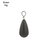 해루질 1PC 여러 가지 빛깔의 Wolfram 낚시 싱커 35/53/7/105/14g 워터 드롭 무게 태클 모양 텅스텐 Fastac, 07 green-14g