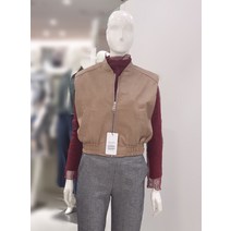 [막스카라] 밴딩 짚업 숏 조끼 M33QWV340ME(2193491)