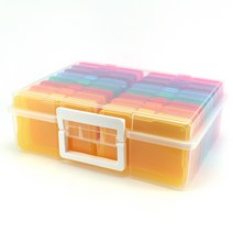컬러 스티커 분리형 소품 보관함공구 사진 다꾸 다이어리 꾸미기 악세사리 파츠 정리함, A_16박스