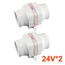 캠핑카 악세사리 카라반 용품 해파리 4quot 105mm 270cfm 인라인 빌지 송풍기 팬 dc 12v 24v 4 블레이드 캐러밴 rv 공기 배출 화이트 공기 순환 개선, 하얀