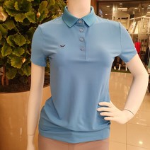 [임페리얼] 여성 기본 요꼬에리 반팔티셔츠 P0Y1201 인천논현, 95, 라이트블루