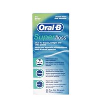 오랄비 오랄비치실 슈퍼플로스super flows 민트향 교정용치실, 50개, 3통