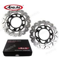 Arashi 오토바이 CNC 완전 부동 플로팅 브레이크 디스크 로터 에 SUZUKI GSX F ABS TRAVELLER 1250 2016 GSX1250F, 검정색