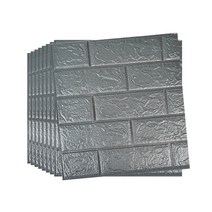 모조 벽돌 방수 벽 스티커 거실 침실 TV 배경 장식용 홈 인테리어 자체 접착 벽지 10 개, 03 03_01 38x35cm thick 4mm