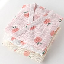 순면 샤워 가운 L + 전용파우치, 흰색, 1개