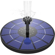 배터리가 포함된 EEEREN 태양열 분수 업그레이드 6개의 노즐이 있는 3.5W 동력 조류 목욕 목욕을 위한 물 수조 연못 수영장 정원 및 야외