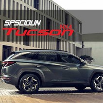 Tucson NX4 투싼로고 슬로건 데칼스티커 네이밍 중고차꾸미기 선물용 쌍용 KIA 커스텀, 오렌지