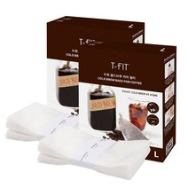 티핏X2개묶음 콜드브루 커피필터 대형 30매, 없음