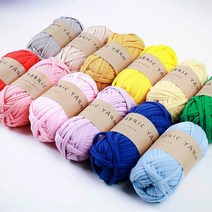 가배리본 패브릭얀5mm 뜨개실 위빙 마크라메, 블루21