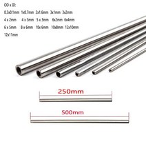 잔디깎기 1 10pcs 250mm500mm 304 원활한 Stainlessy 철강 모세관, 10x6mm  1pcs+250mm