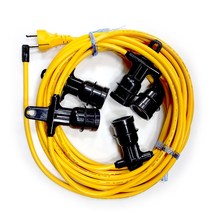 원스탑 전등선 10m 5소켓 오징어등 루프탑조명 작업등, 노란색