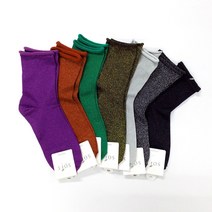 글리터 반짝이 돌돌이 중목 양말