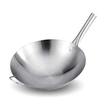 스텐 웍 무코팅 팬 중화 요리 34 36 38 40 43cm 스테인레스, 34cm
