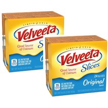 2개세트 벨비타 오리지널 치즈 슬라이스 24개입 Velveeta Cheese Slices