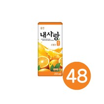 웅진 내사랑 오렌지 드링크팩, 185ml, 48개