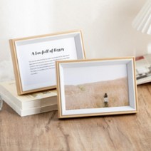 미니액자 탁상용액자 나무 모던 인테리어 웨딩사진, 모던탁상 A4 화이트커피