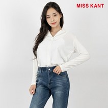 [미스칸트] 여성 테일러드 카라 쉬폰 배색 블라우스_KNBLM303