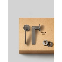 모던한 스타일 음소거 침실 문 잠금 아연 합금 인테리어 손잡이 화장실 주방 35-50mm, 01 With keys_01 55mm