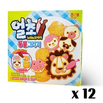 해태 얼초 동물그리기 52g x12개, 12개