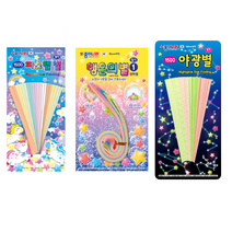 더이안 종이나라 별종이접기 별색종이 3종세트 / 파스텔별+엄마별+야광별
