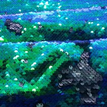 패브릭살롱 그린청록 블랙 가역스팽글, 그린청록투톤