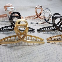 반머리 메탈프레임 꼬임 집게핀 올림머리