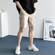 데일트 남자 빅사이즈 밴딩 스판 카고 반바지