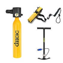 DIDEEP-0.5L 스쿠버 다이빙 탱크 미니 산소 실린더 세트 호흡기 스노클링 buceo 장비용 에어 핸드 펌프, 10 3