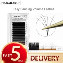 NAGARAKU-빠른 팬 자동 속눈썹 연장 용품 핸드링 빠른 블룸 개화 사전 본드 볼륨, [01] C, [02] 0.05mm, [11] 16mm