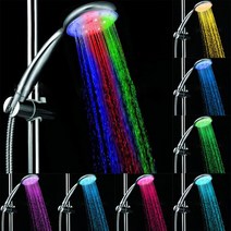 샤워기색상 변경 샤워 헤드 LED 조명 자동 7 색 핸드 헬드 절수 욕실 장식, 02 C