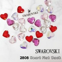 티파니네일 정품스와 2808 하트스톤(6mm), 1팩, 푸시아(5개입)
