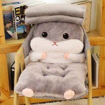 아트 좌식 패브릭 겸용 차량용 뉴타입 빅쿠션 침대헤드쿠션, C05-햄스터 핑크브레이크타입담요 햄스터