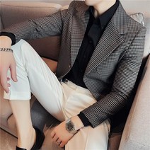 남성 고퀄 봄 가을 수입 슬림핏 체크 블레이저 자켓 간절기 빅사이즈 아우터 남자 외투 최치열 자켓 꼭두의계절 코디 이제훈 윈드브레이커 일타스캔들