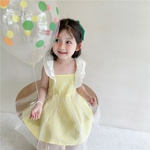 PigPug 미니멀 원피스 민소매 귀여운 공주 치마