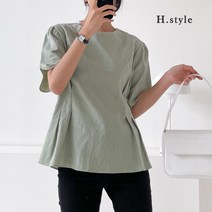 H스타일 H스타일(BL)린넨튤립블라우스/여름/빅사이즈/블라우스/셔츠/브라우스/남방