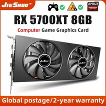 그래픽카드 채굴 rx 5700 xt 8gb gpu 컴퓨터 게임 amd rx5700xt 8gb gddr6 비디오 카드 지원 데스크탑 cpu, 없음