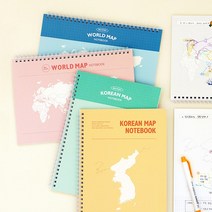 인디고 혼자공부 지도 노트 (B5 한국사 세계사 모눈), 세계지도 블루