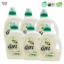 세제혁명 [세제혁명]친환경인증 액체세제 지엘 플러스 액상세제, 1.8L, 6개