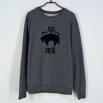 빈티지다온 브룩스브라더스 남 1818벨벳로고 맨투맨 딥그레이