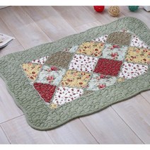 도매 전원 누빔 워싱 면 침실 욕실 미끄럼 방지 매트 매트 발판 침대 앞 매트 수제 퍼즐